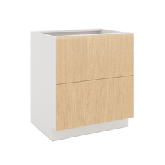 Modernform Cabinet Natural Oak 30" W X 34 1/2" H X 24" D  2 Drawer Base Cabinet