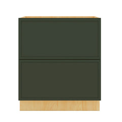 Modernform Cabinet Slim Sage Green 30" W X 34 1/2" H X 24" D  2 Drawer Base Cabinet