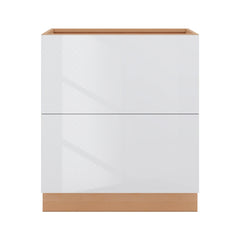 Modernform Cabinet Gloss White 30" W X 34 1/2" H X 24" D  2 Drawer Base Cabinet