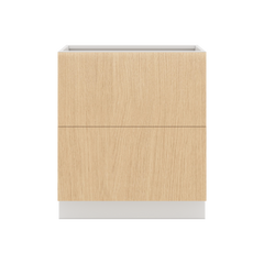 Modernform Cabinet Natural Oak 30" W X 34 1/2" H X 24" D  2 Drawer Base Cabinet