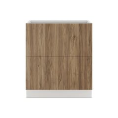 Modernform Cabinet Walnut 30" W X 34 1/2" H X 24" D  2 Drawer Base Cabinet