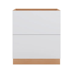 Modernform Cabinet Matte White 30" W X 34 1/2" H X 24" D  2 Drawer Base Cabinet
