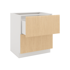 Modernform Cabinet Natural Oak 30" W X 34 1/2" H X 24" D  2 Drawer Base Cabinet