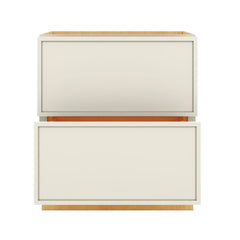 Modernform Cabinet Slim Dove White 30" W X 34 1/2" H X 24" D  2 Drawer Base Cabinet