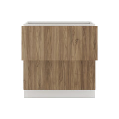 Modernform Cabinet Walnut 33" W X 34 1/2" H X 24" D  2 Drawer Base Cabinet