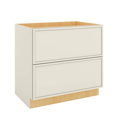 Modernform Cabinet Slim Dove White 36" W X 34 1/2" H X 24" D  2 Drawer Base Cabinet