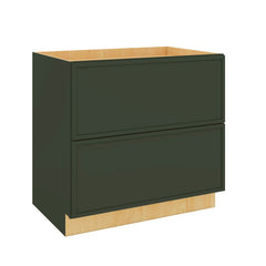 Modernform Cabinet Slim Sage Green 36" W X 34 1/2" H X 24" D  2 Drawer Base Cabinet