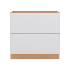 Modernform Cabinet Matte White 36" W X 34 1/2" H X 24" D  2 Drawer Base Cabinet