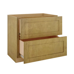 Modernform Cabinet Natural Shaker 36" W X 34 1/2" H X 24" D  2 Drawer Base Cabinet