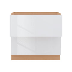 Modernform Cabinet Gloss White 36" W X 34 1/2" H X 24" D  2 Drawer Base Cabinet
