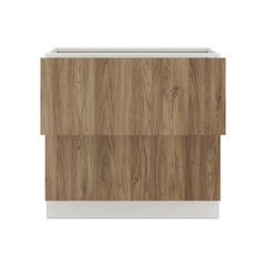 Modernform Cabinet Walnut 36" W X 34 1/2" H X 24" D  2 Drawer Base Cabinet