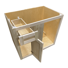 Kitchen Blind Corner Base Cabinet | Unfinished Poplar | Shaker Style | 36 in