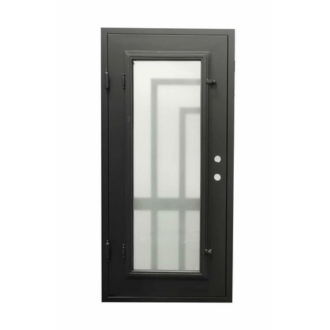 Oslo 3/0x6/8 Exterior Single Wrought Iron Prehung Door