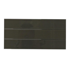 Vetro Midnight Gray Glass Mosaic Backsplash Subway Tile | 2x12 in.