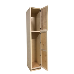 Kitchen Utility Pantry Cabinet | Unfinished Poplar | Shaker Style | 8' x 18" x 24"