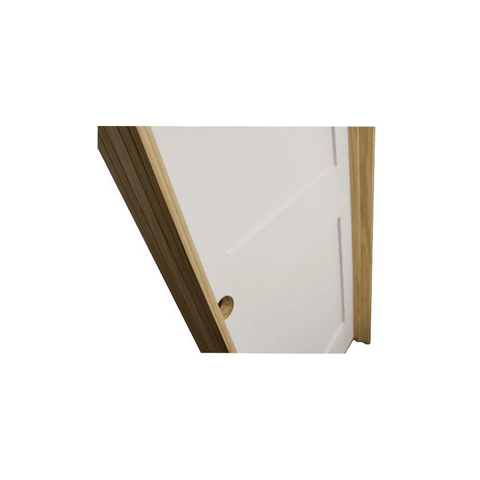 24 in x 80 in White 2-Panel Shaker Solid Core Primed MDF Prehung Interior Door