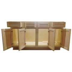 60 in Single Sink Bathroom Vanity Cabinet in Unfinished Poplar | Shaker Style