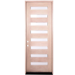 3/0x8/0 Exterior Mahogany Prehung Door | Modern 8 Lite