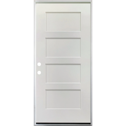 36 in. x 79 in. 4 Panel Primed 20 Min. Fire-Rated Single Prehung Interior Door