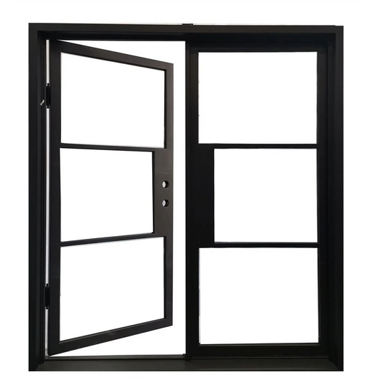 6/0x6/8 French Exterior Wrought Iron Prehung Door