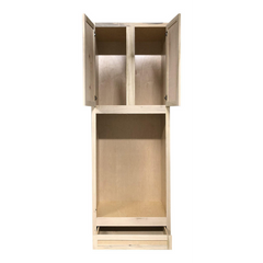 8' Double Oven Kitchen Cabinet | Unfinished Poplar | Shaker Style | 33"