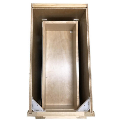 12 in. Vanity Drawer Base Cabinet in Unfinished Poplar | Shaker Style | 3 Drawer