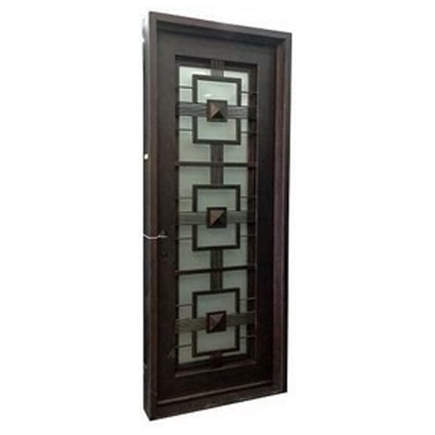 Malibu 3/0x8/0 Exterior Wrought Iron Prehung Single Door