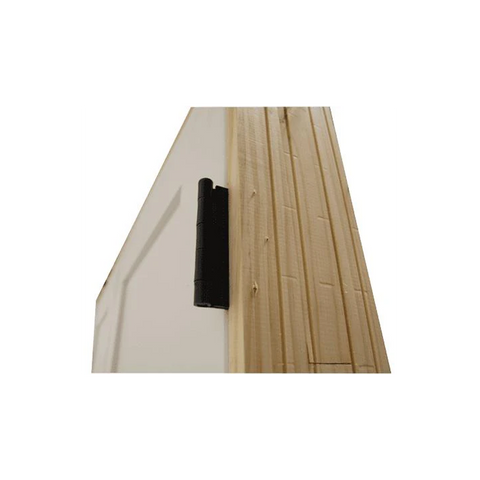 3/0x6/8 White Shaker 2-Panel Solid Core Primed MDF Prehung Interior French Door