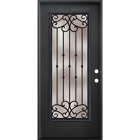 Blackburn 3/0x6/8 Single Prehung Fiberglass Door in Dark Brown