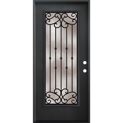 Blackburn 3/0x6/8 Single Prehung Fiberglass Door in Dark Brown