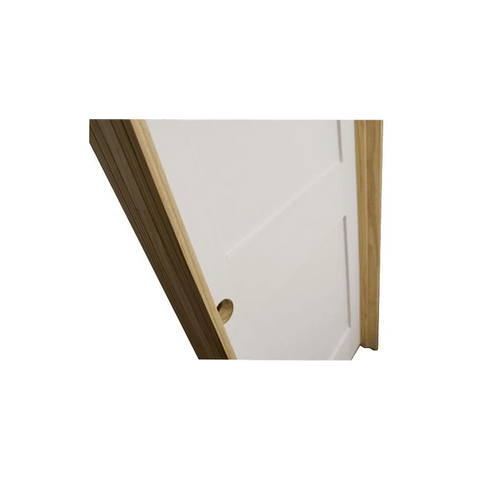 24 in x 96 in White 2-Panel Shaker Solid Core Primed MDF Prehung Interior Door