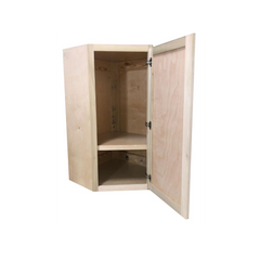 Corner Wall Cabinet | Unfinished Poplar | 24 in x 42 in x 12 in