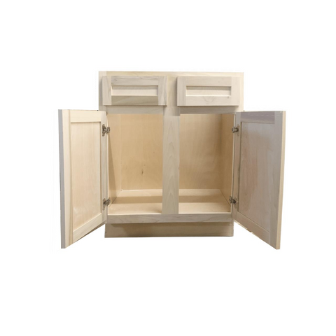 30 in. Sink Base Bathroom Vanity Cabinet in Unfinished Poplar | Shaker Style