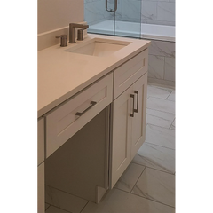 6-1/4 in Flat Cabinet Pull in Satin Nickel