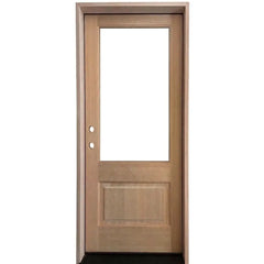 2/8x6/8 Hemlock Prehung Front Door With 3/4 Lite