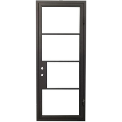 36 in x 96 in Single Exterior Wrought Iron Door