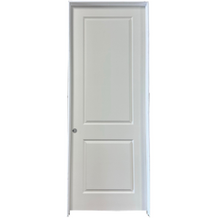 30 in x 96 in White 2-Panel Moulded Smooth Prehung Interior Door