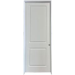 30 in x 96 in White 2-Panel Moulded Smooth Prehung Interior Door
