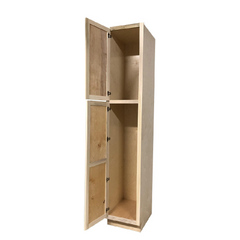Kitchen Utility Pantry Cabinet | Unfinished Poplar | Shaker Style | 96x18x24 in