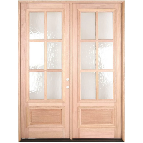 6/0x8/0 Exterior Mahogany Prehung Double Door | 6 Lite