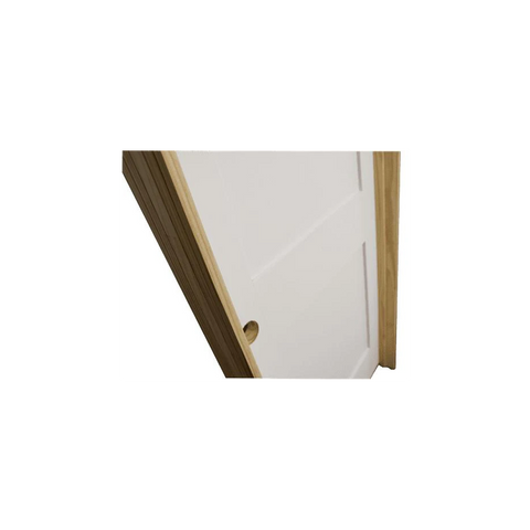 18 in x 80 in White 2-Panel Shaker Solid Core Primed MDF Prehung Interior Door