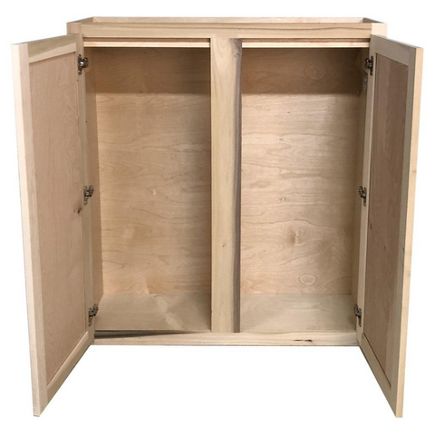 Kitchen Wall Cabinet | Unfinished Poplar | Shaker Style | 36x42x12 in.