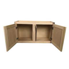 Kitchen Wall Cabinet | Unfinished Poplar | Shaker Style | 30x18x12 in.