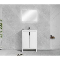 Evana 24" W Freestanding Vanity with Sink Top White | LessCare