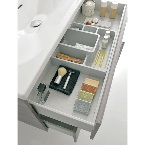 Onix+ by Royo Modern 40 in. Wall-Mount 2 Drawers Grey Vanity Cabinet with Mirror