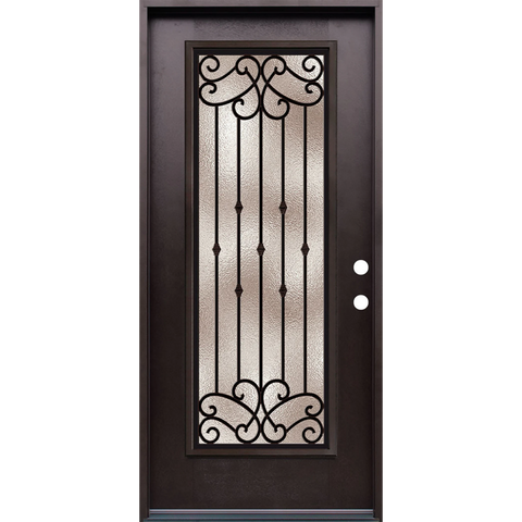 Blackburn 3/0x6/8 Single Prehung Fiberglass Door in Black