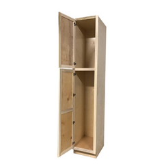 Kitchen Utility Pantry Cabinet | Unfinished Poplar | Shaker Style | 7' x 24" x 24"