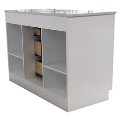 Amelie 48 in SIngle Sink Bathroom Vanity in White with Calacatta Quartz Countertop