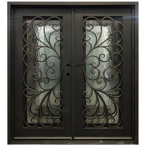 Violet 6/0x6/8 Wrought Iron Prehung Front Door