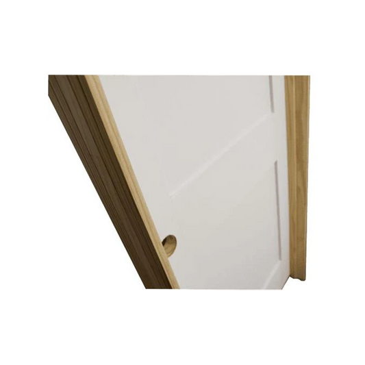 32 in x 80 in White 2-Panel Shaker Solid Core Primed MDF Prehung Interior Door